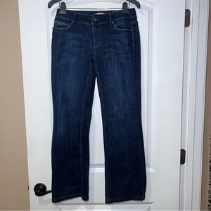 White House Black Market Women's Dark Wash Denim Blue Jeans. Size 4 Short